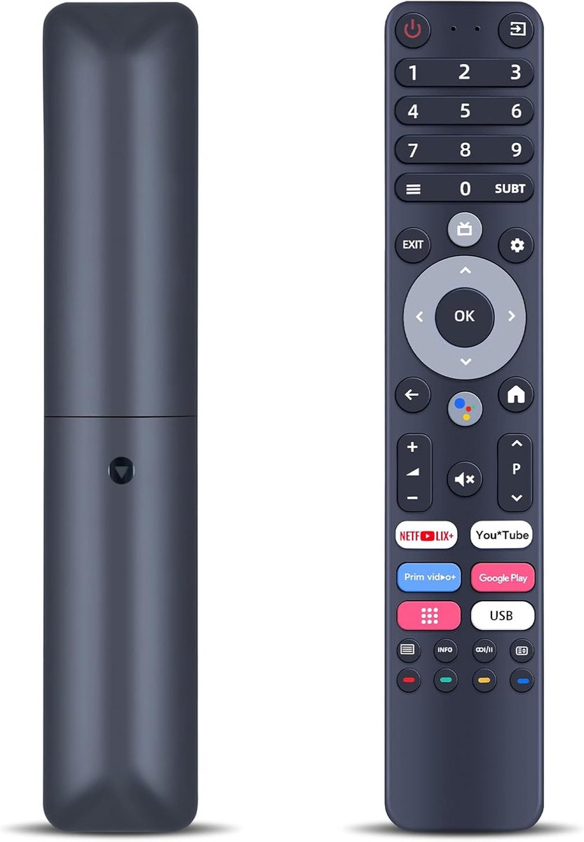 Universele Afstandsbediening - TV Bediening - Gemakkelijk Zenders Wisselen - Ergonomisch Ontwerp - 9 x 4 x 2 cm - Zwart