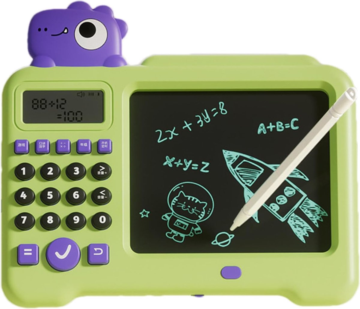 Tekentablet Kinderen - Leren Schrijven - Creatief Spelen - Drukgevoelig Scherm - 19 cm Breed - Groen