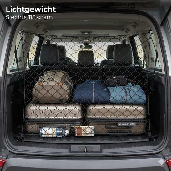 Lomera Bagagenet Auto - Kofferbaknet - Elastisch Bagagenet - Elastisch Kofferbaknet - Kofferbak Net - Autonet Kofferbak - Bagagenet Kofferbak - Kofferbak Organizer Net - Auto Opbergnet van Merkloos — afbeelding 2