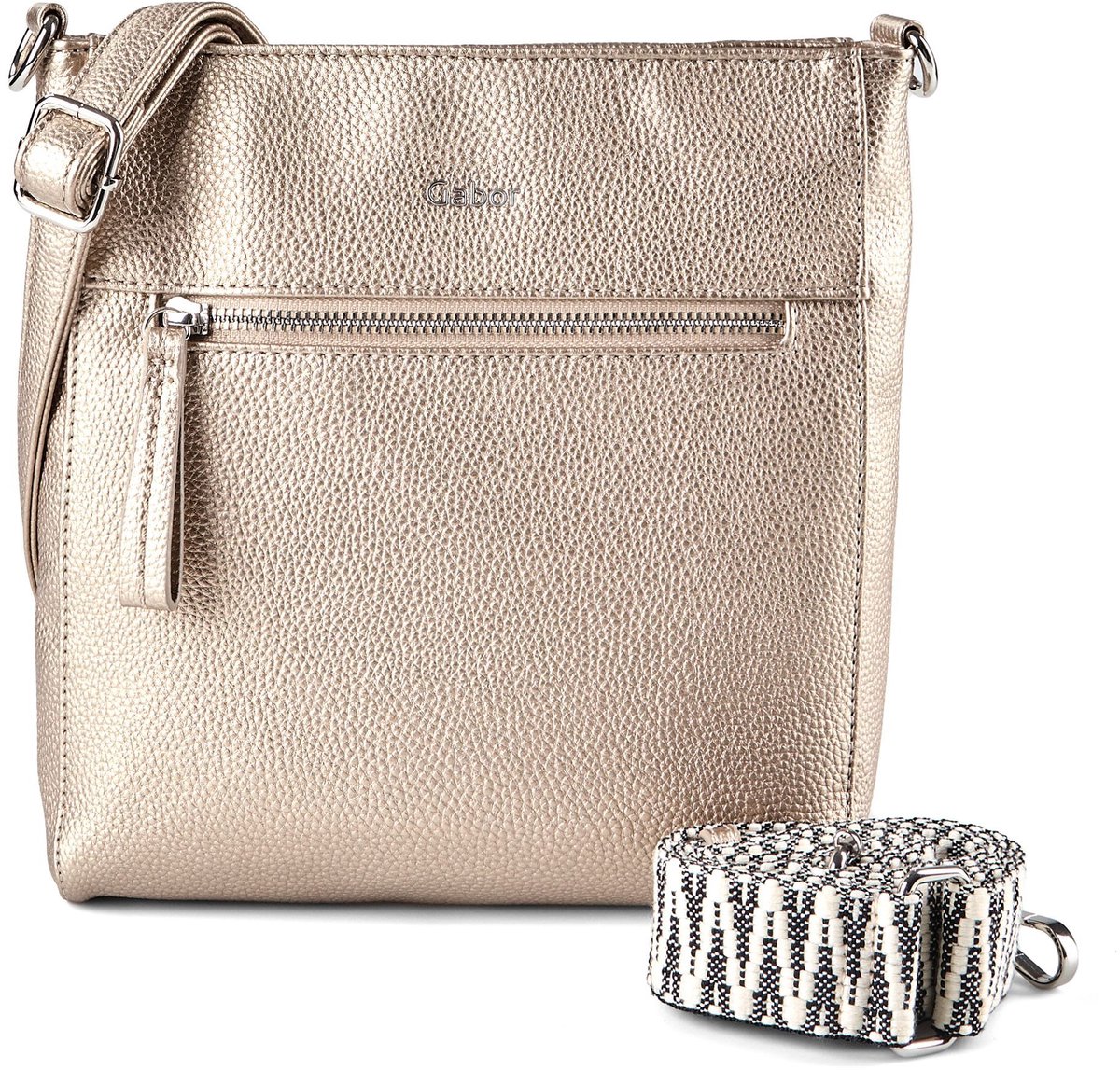 Gabor Schoudertas Silena Cross Bag Metallic Rose Roségoudkleurig