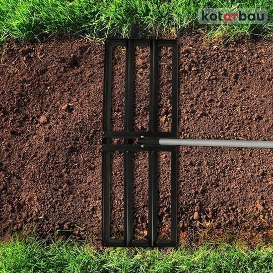 Gazonrakel 90 x 30 cm met Stalen Steel - Perfect voor Nivelleren en Onderhouden van je Gazon — afbeelding 5