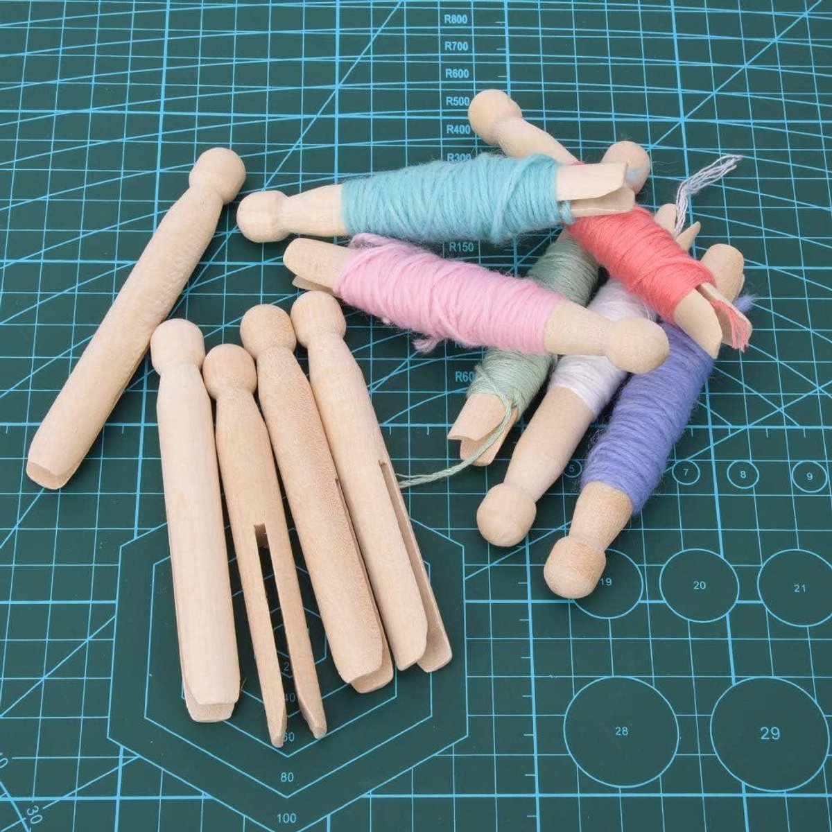 Wasknijpers van Hout - Kledingklemmen - Handgemaakt voor Kledingopslag en -drogen