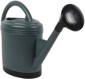 Kunststof gieter grijs met verstevigde bodem en plastic broeskop 12 liter - Gieters voor buiten