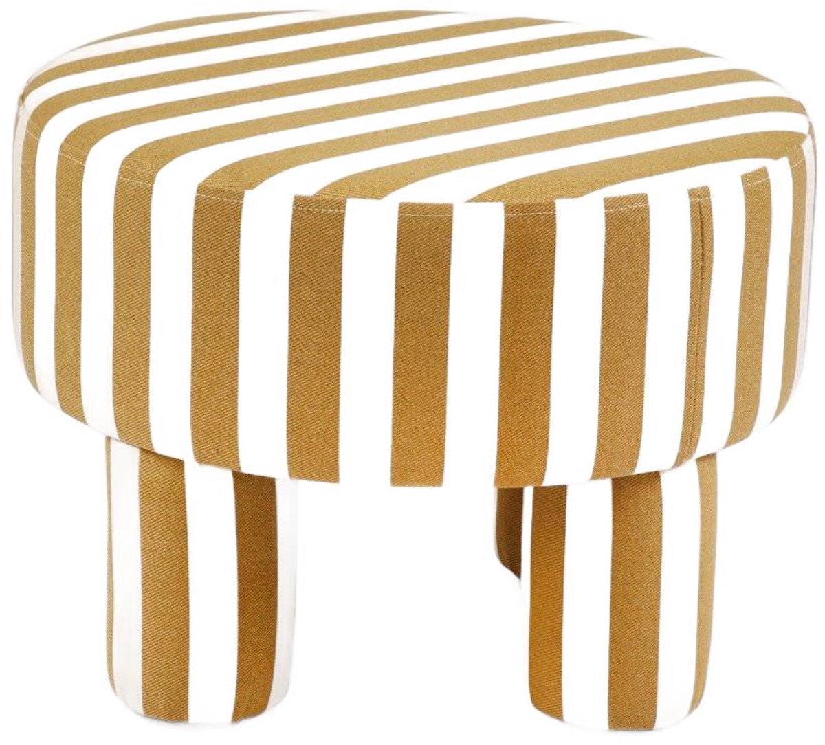 HOMLA Puff - 50x50x37 cm - Beige & Wit