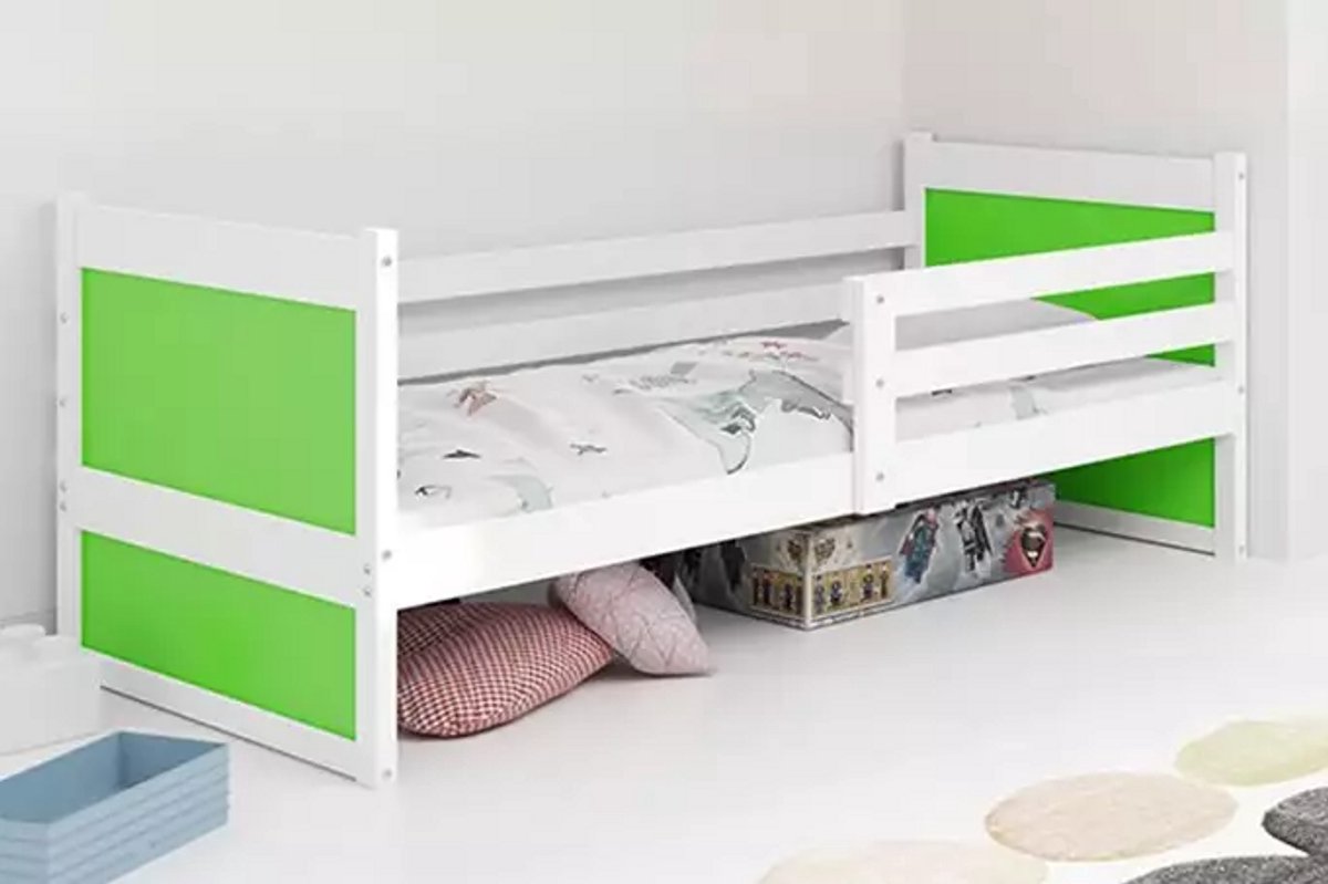 BMS - Single Youth Bed - 90x200 cm - Wit/Groen