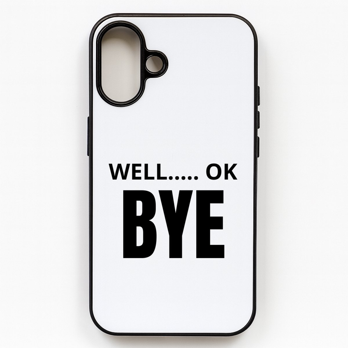 Hacebo® - Well ok bye telefoonhoesje - Afscheid bedank cadeau - collega's - telefoonhoesjes - werk - afscheidscadeau - verjaardagscadeau - kado - hoesje geschikt voor iPhone 16