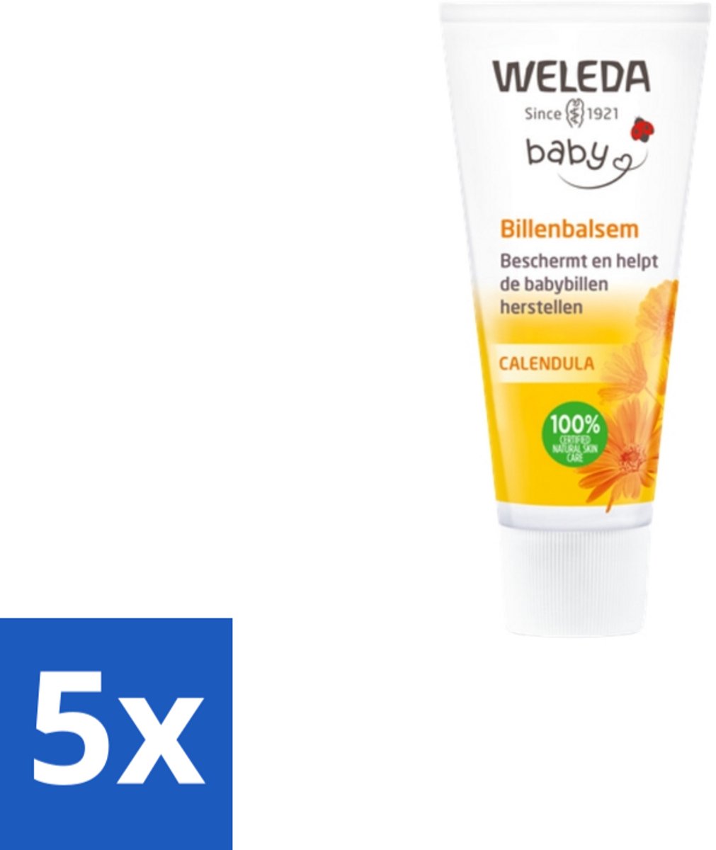 Image of 5 x WELEDA - Billenbalsem - Baby Calendula - 30 ml - Calendula - Zinkoxide - Kamille - Amandelolie