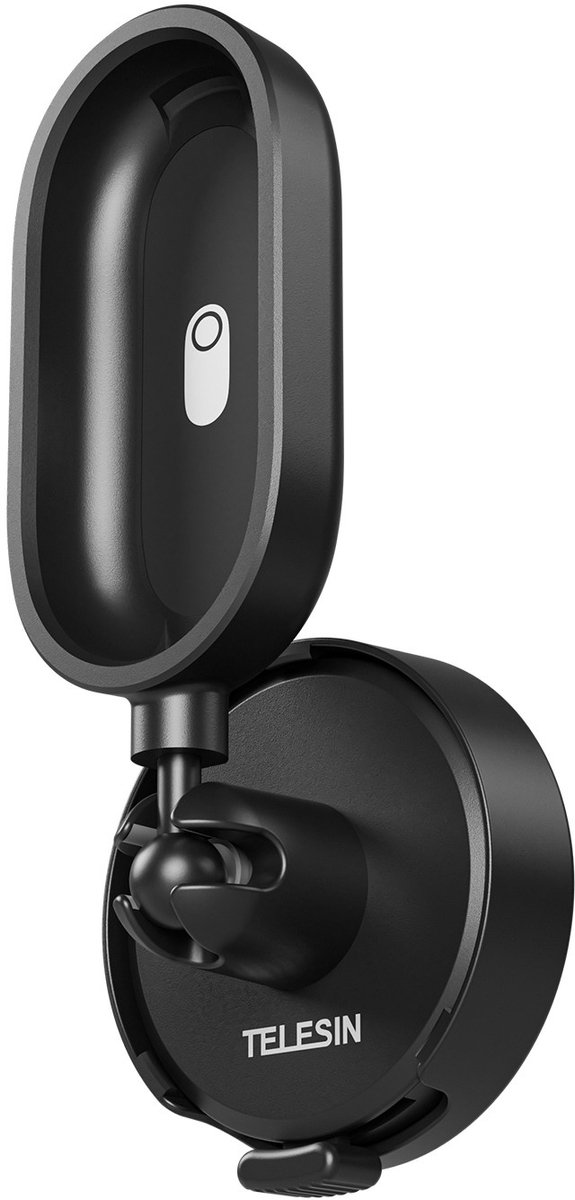 Telesin Fabric Mount voor Insta360 GO3/GO3S - Stoffen Houder met Verstelbare Klittenbandsluiting - Kantelbaar met Quick-Release - Voor Rugzak en Pet - Stof en Siliconen - Zwart/Grijs