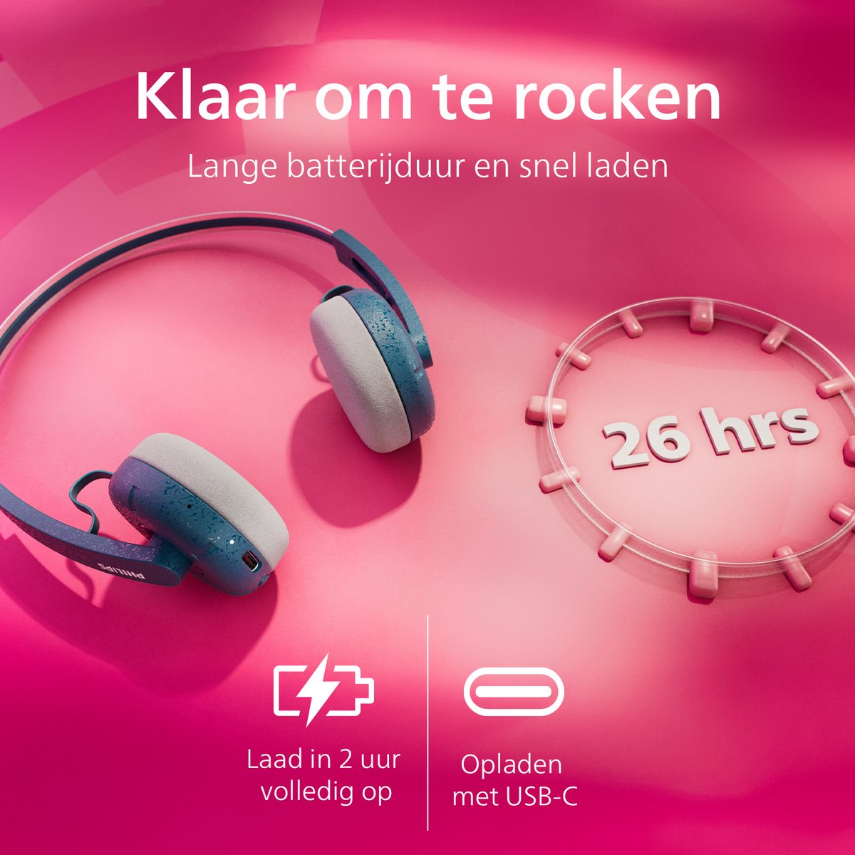 PHILIPS TAH2000TL/00 Draadloze on-ear koptelefoon - multipoint aansluiting - Retro Look - Light Weight - Teal Blauw — afbeelding 5