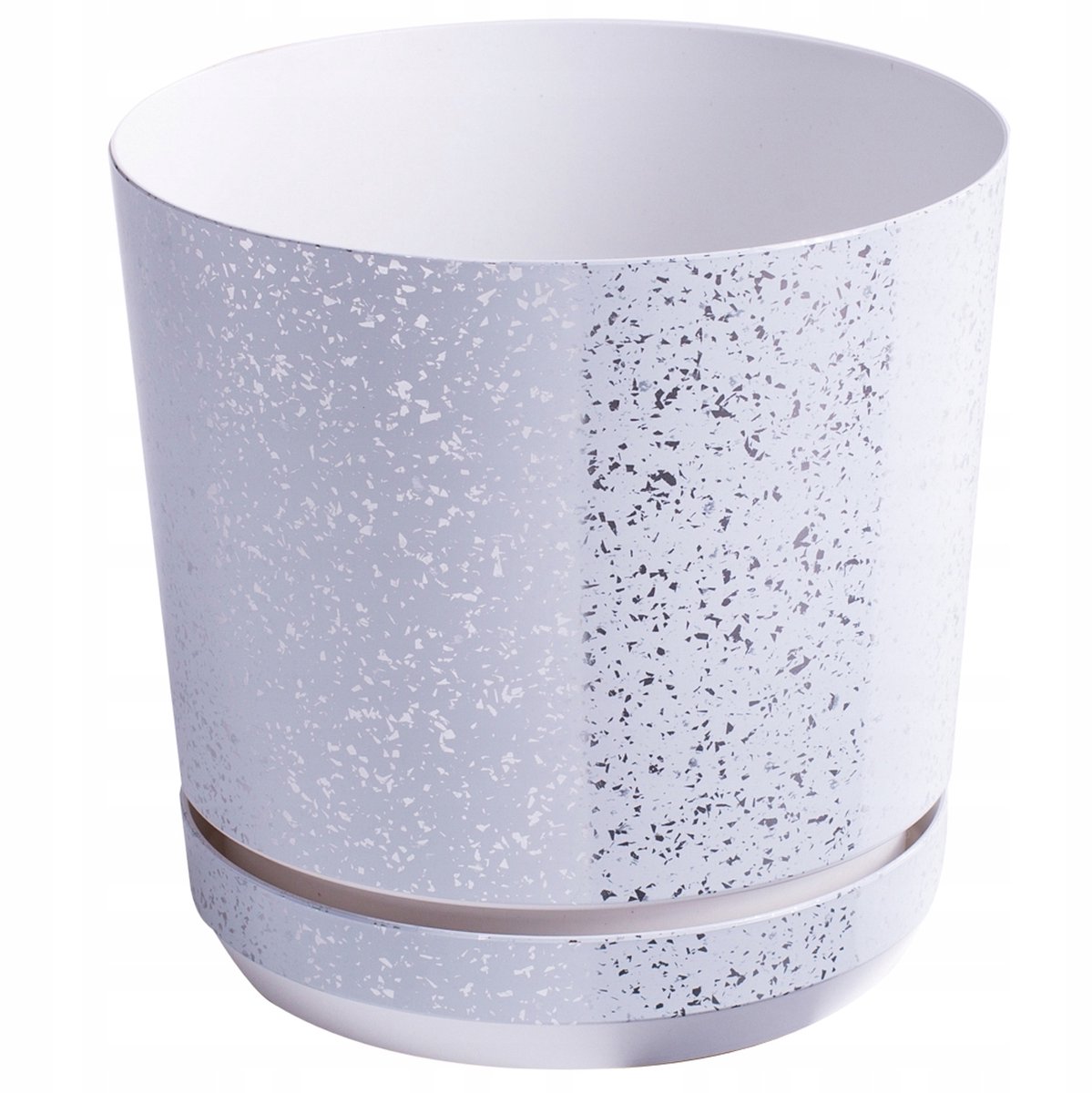 Witte Marmeren Bloempot DECOR - Ø 21 cm