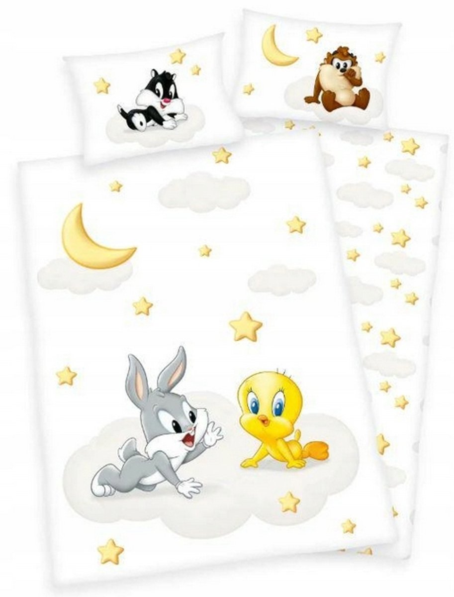 Looney Tunes Katoenen Kinderledikant Dekbedovertrek 100x135 cm Bugs Bunny
