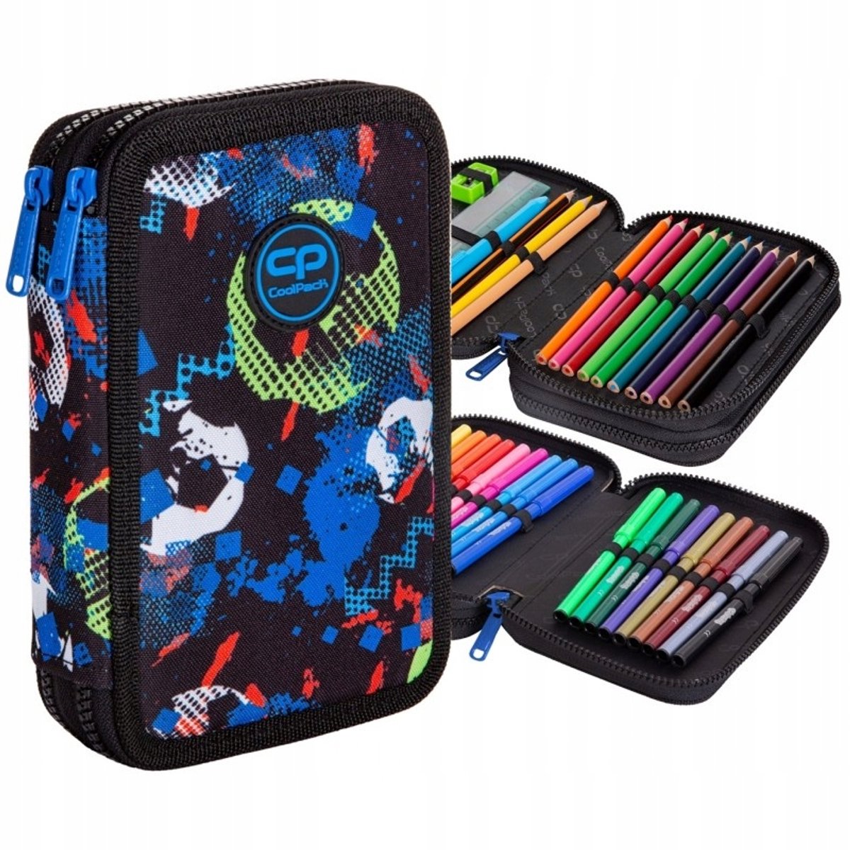 CoolPack Trui Pennenbak Dubbel Voetbal Blauw Met Wooling