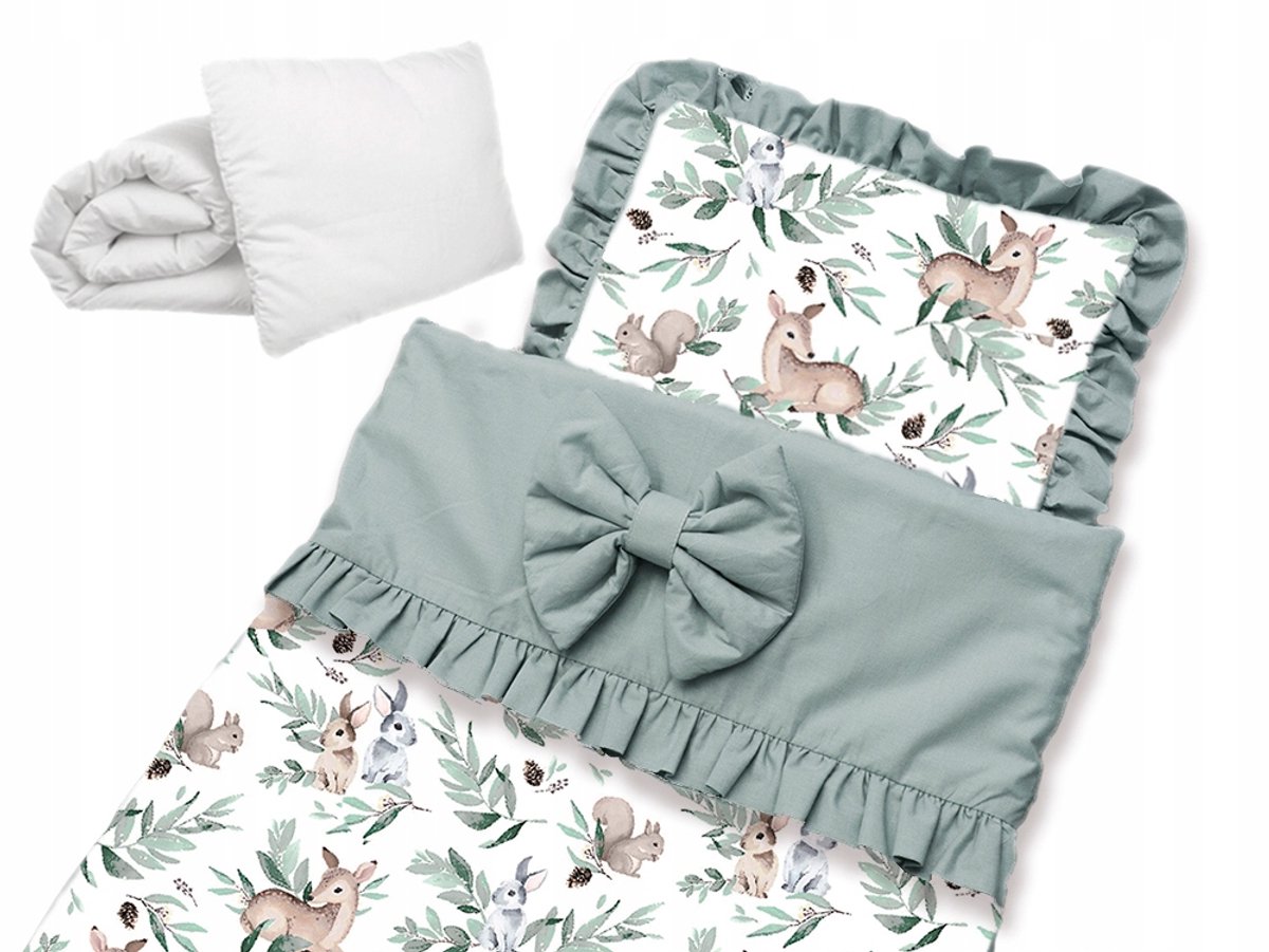 Babylinnenset 4-delig met dekbed 75x100 cm - 100% katoen