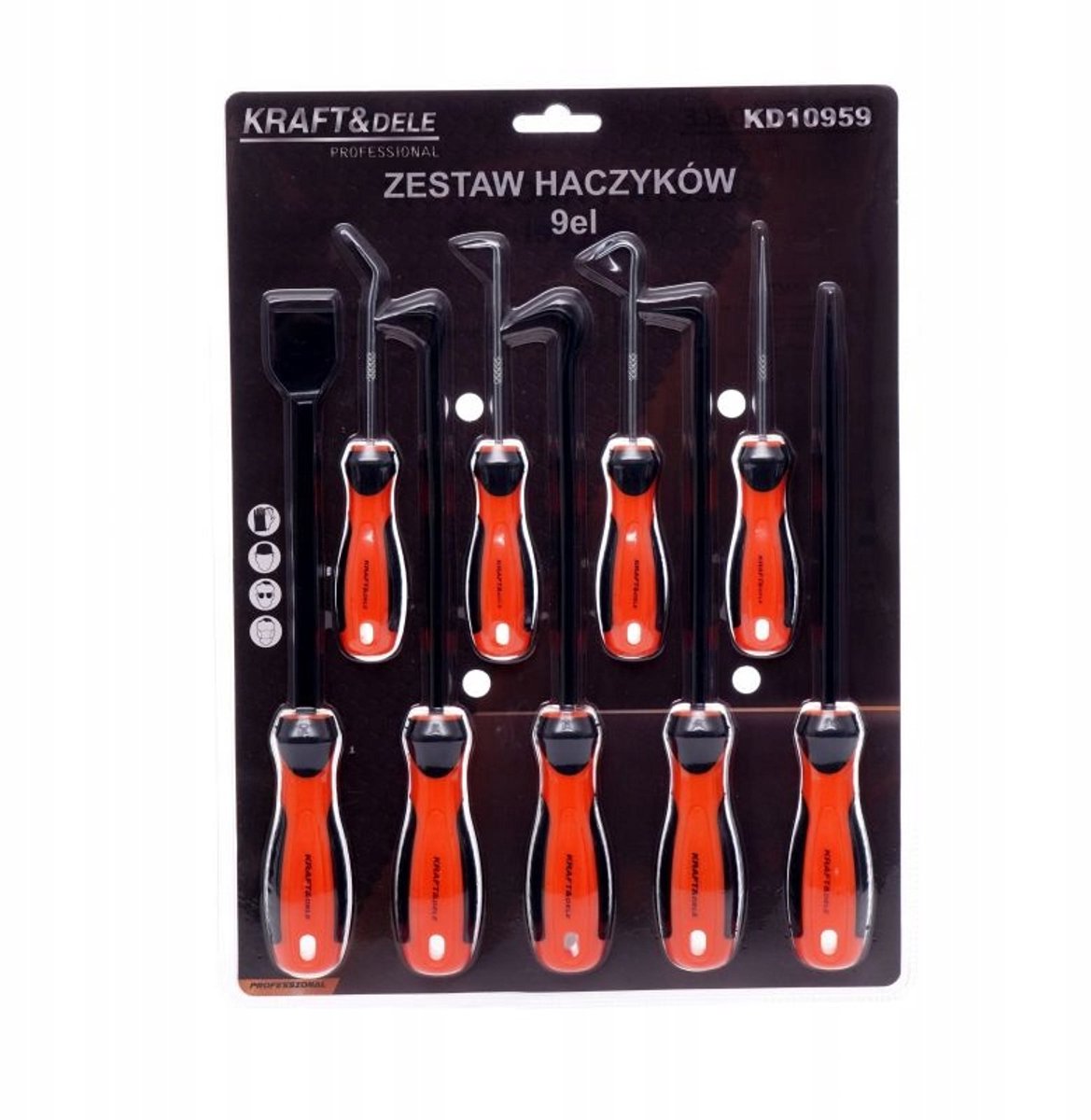 Kraft&Dele Haken Set 9-delig voor de O-ring KD10959