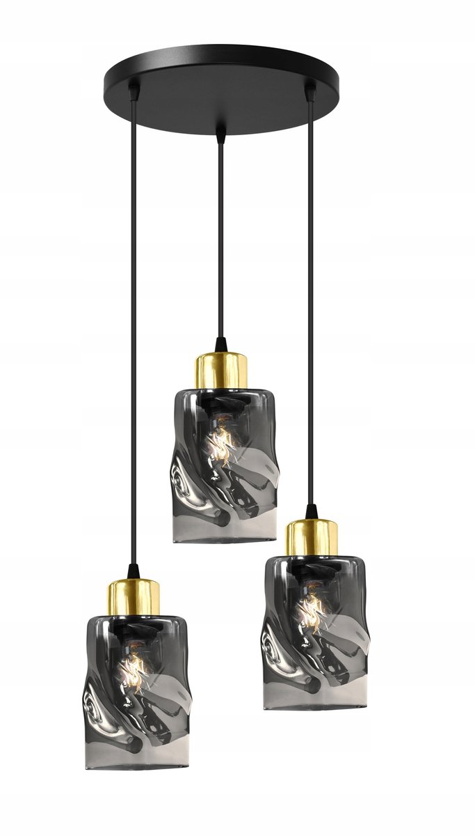 Komat LORD 8-302K Hanglamp Zwart/Goud E27