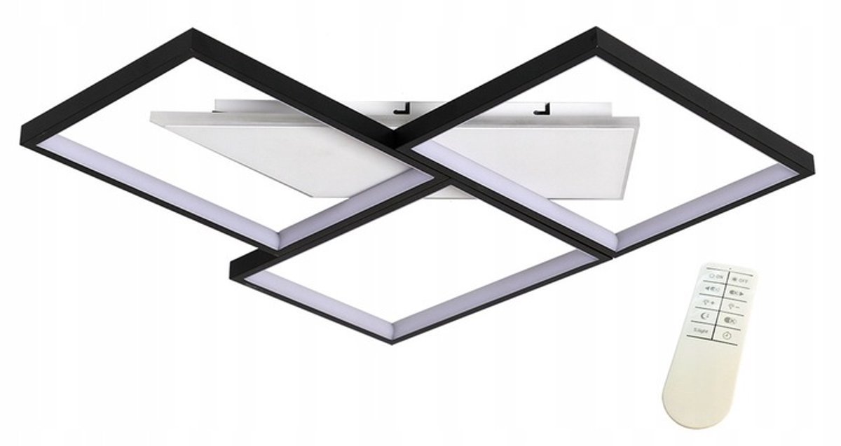 Moderne LED plafondlamp met afstandsbediening - Zwart Mat
