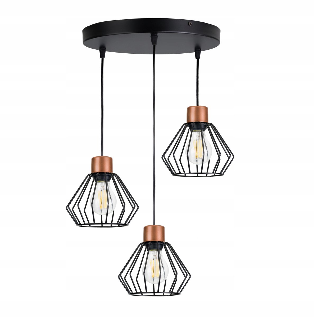 Hanglamp Druti BRYLANT Zwart/Koper E27 - Stijlvol en Modern