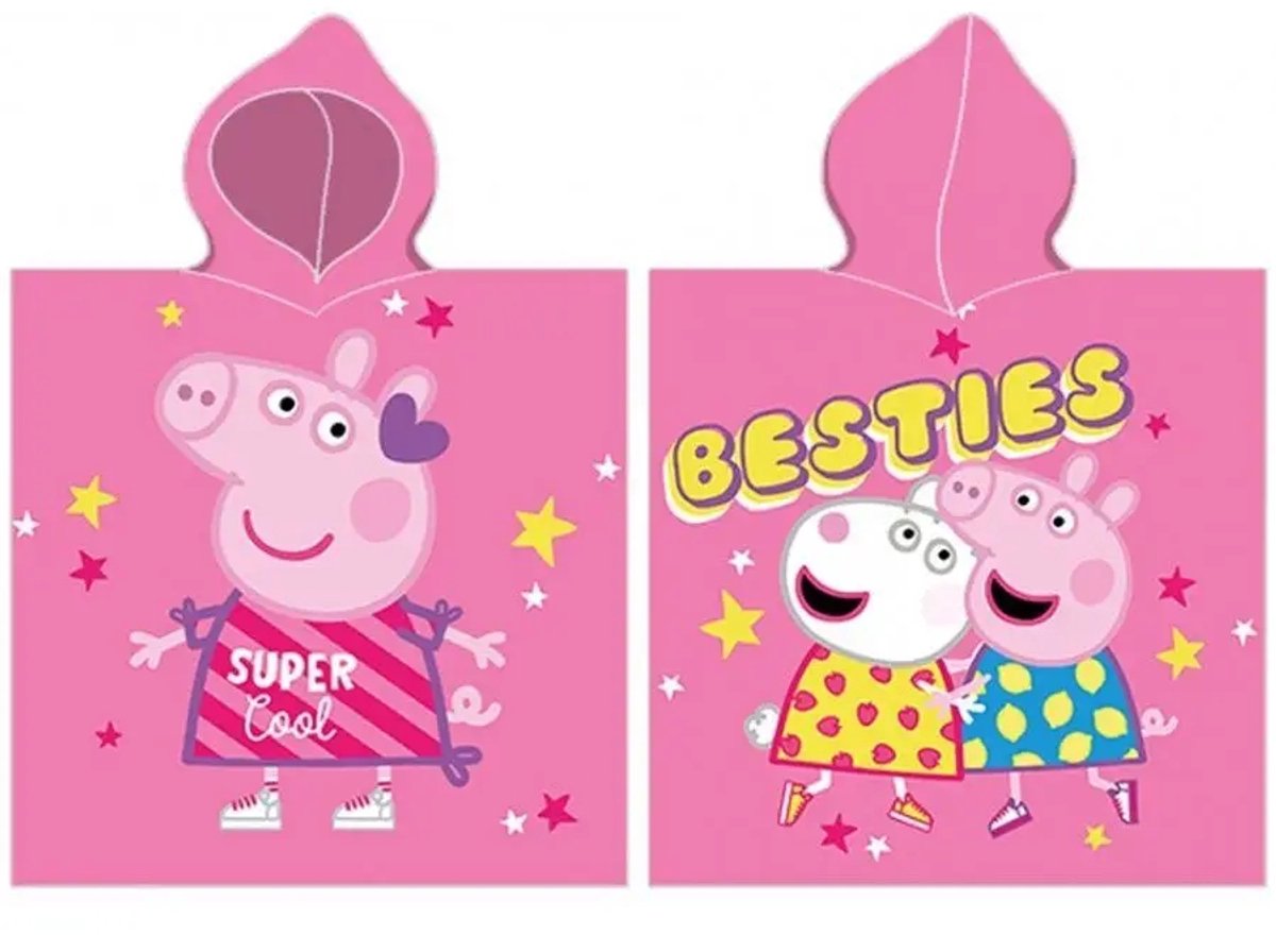 Peppa Pig Kinderponcho Handdoek met Capuchon 50x115 cm
