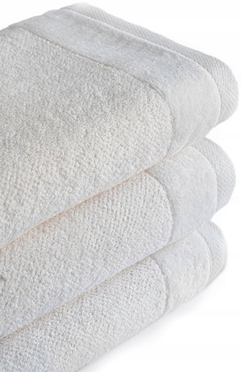 Luxe Vito Badhanddoek Premium Katoen 50x90 cm Wit