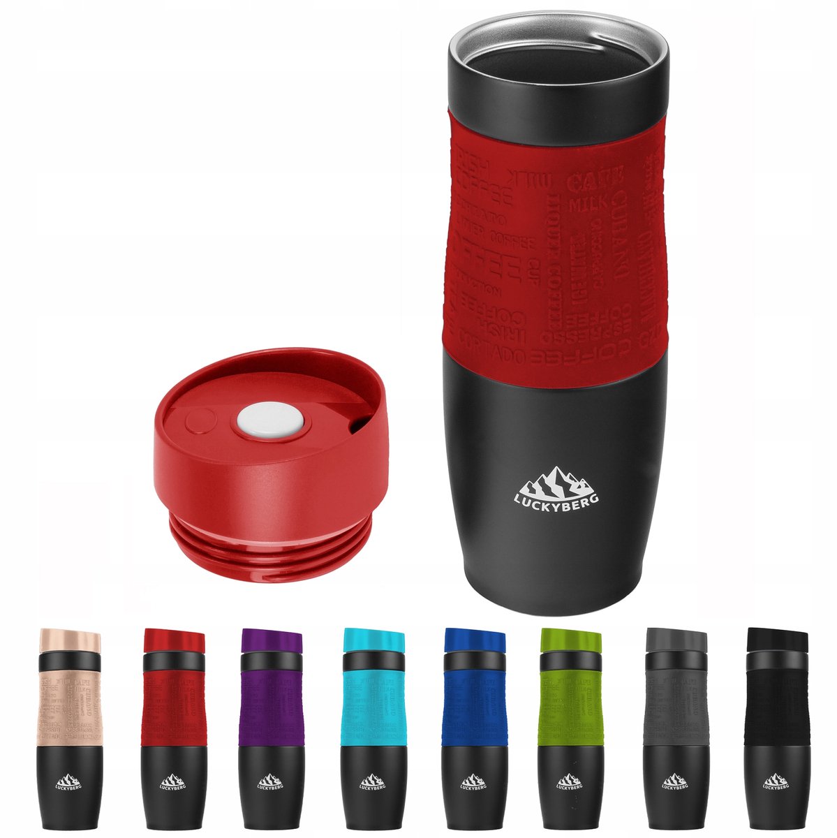 Luckyberg Thermosbeker 480ml - Roestvrij Staal, Houdt Warm/Koud