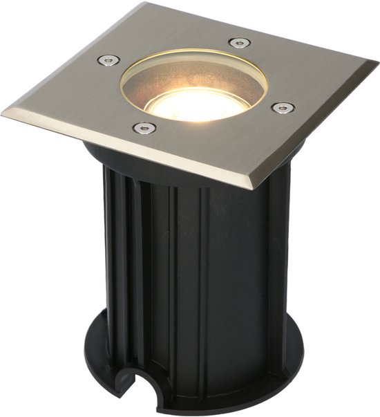 V-TAC Dimbare LED grondspot - Vierkant - RVS - 6000K daglicht wit - 5 Watt - IP65 straal waterdicht - 3 jaar garantie