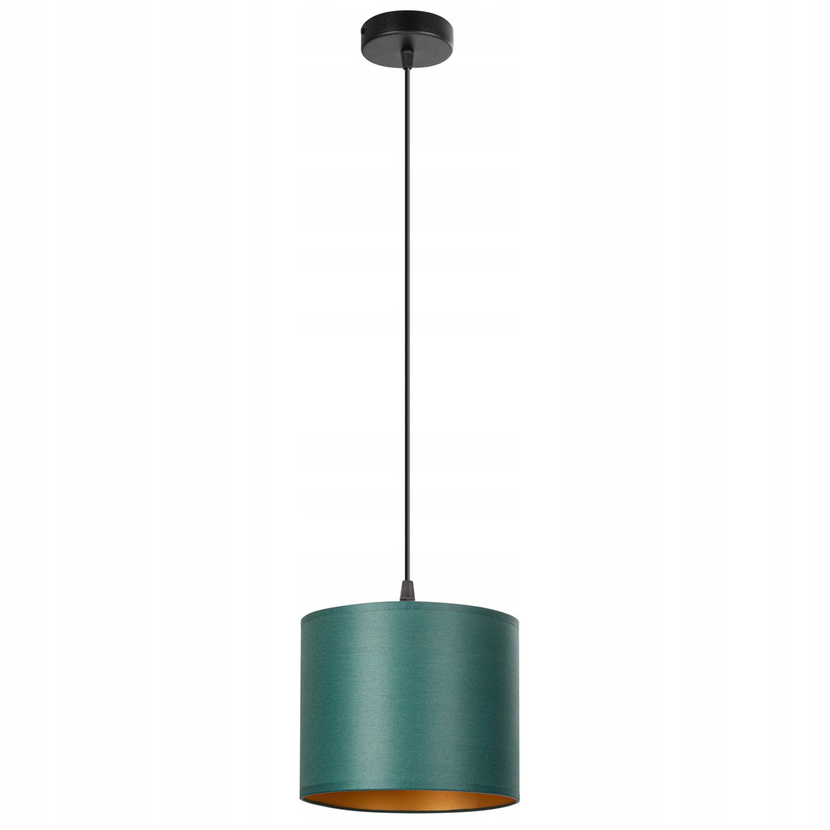 Hanglamp Loft Groen-Goud Stoffen Kap E27