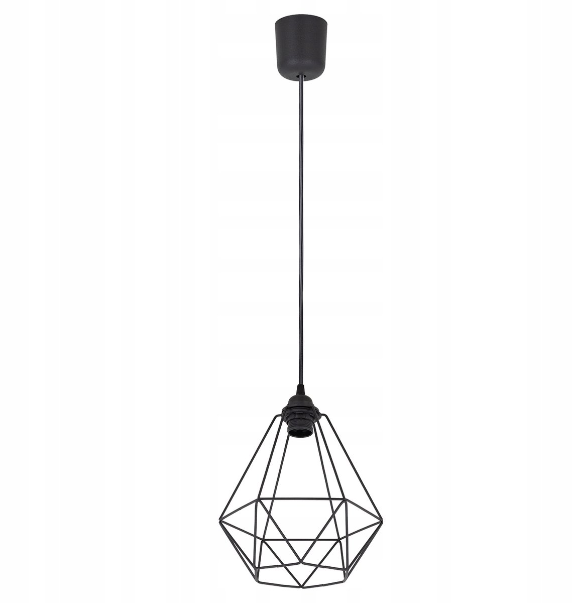 Hanglamp Grote Diamant Zwart - Stijlvolle Loft Verlichting