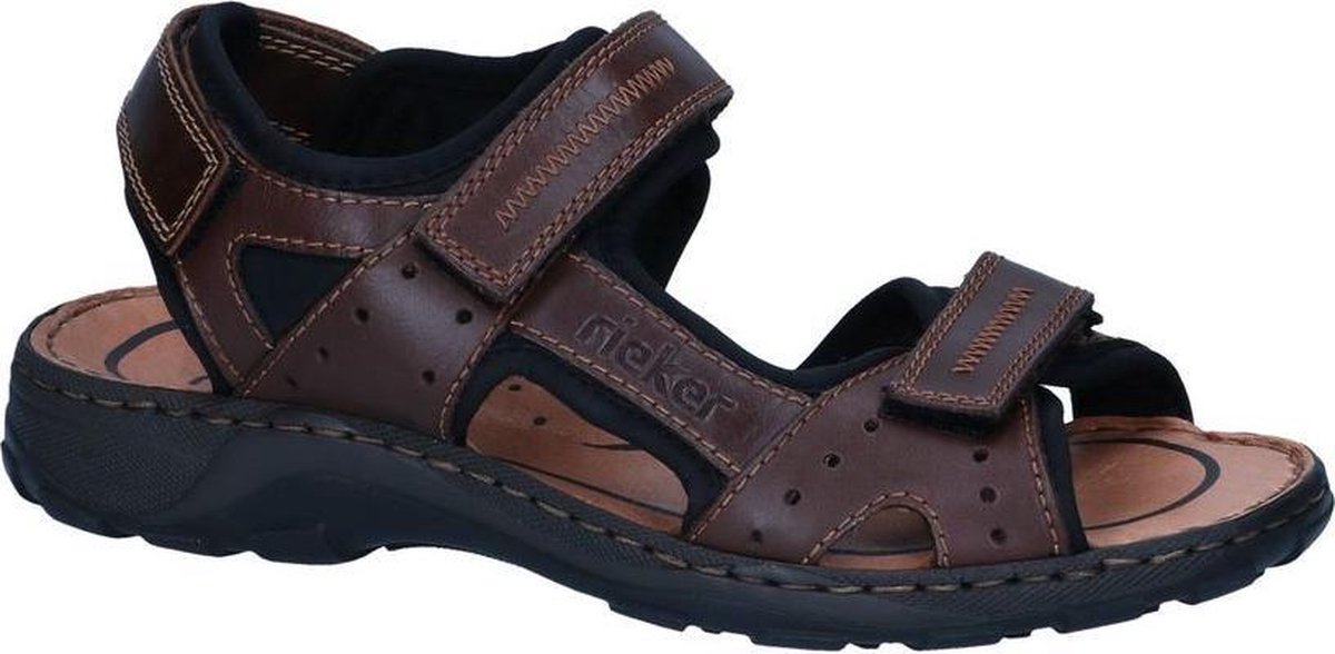 Rieker -Heren donker sandalen Bruin