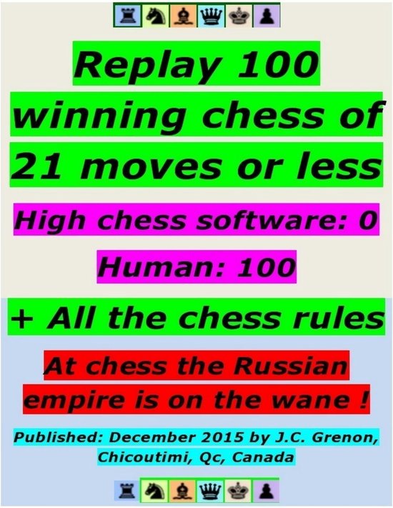 Replay 100 Winning Chess of 21 Moves or Less - High Chess So ... - cover