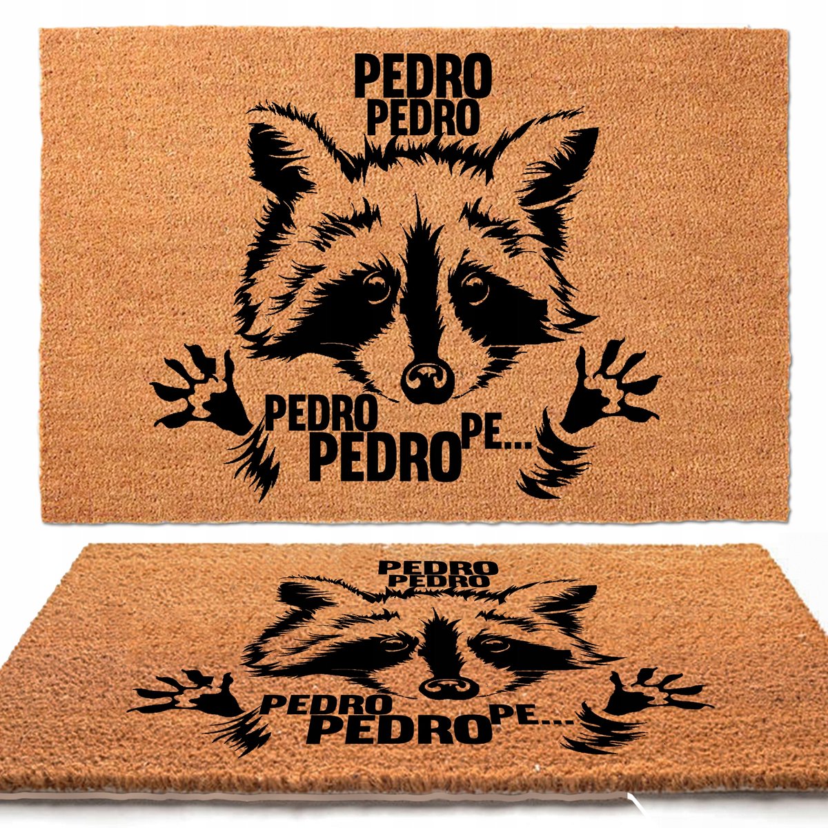 Kokosmat Deurmat PEDRO PEDRO Grappig Patroon 60x40cm