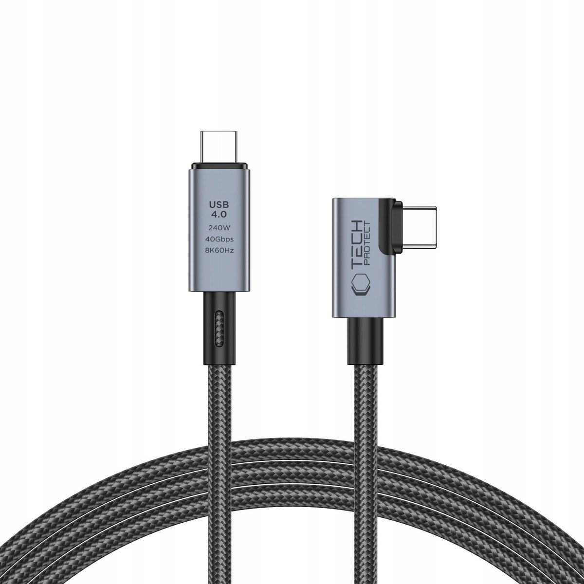 USB 4.0 Type-C Kabel 240W 40Gbps 8K 120Hz Hoek 90°