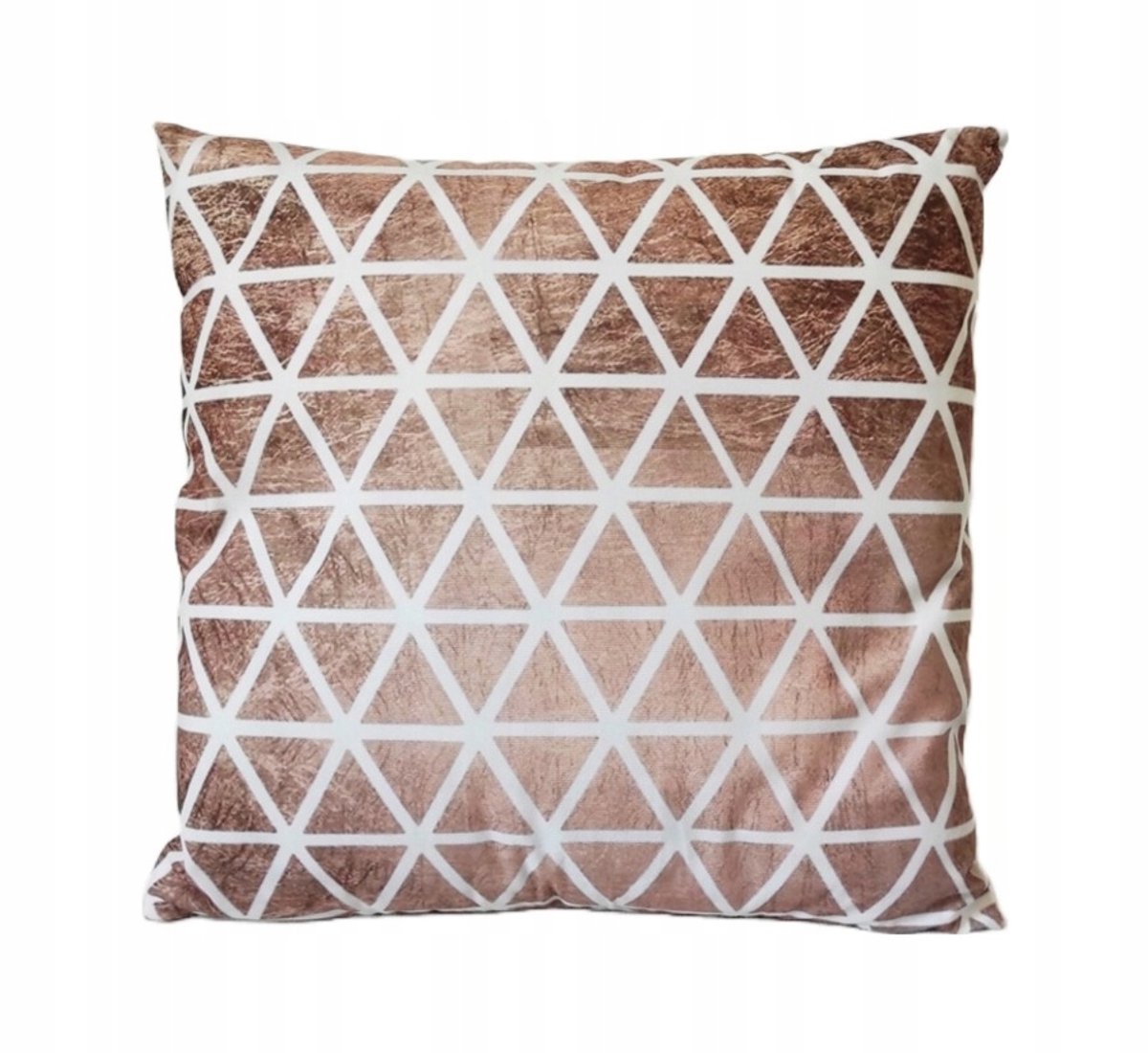 Decoratieve Kussenhoes 45x45cm Grafisch Wit Koper