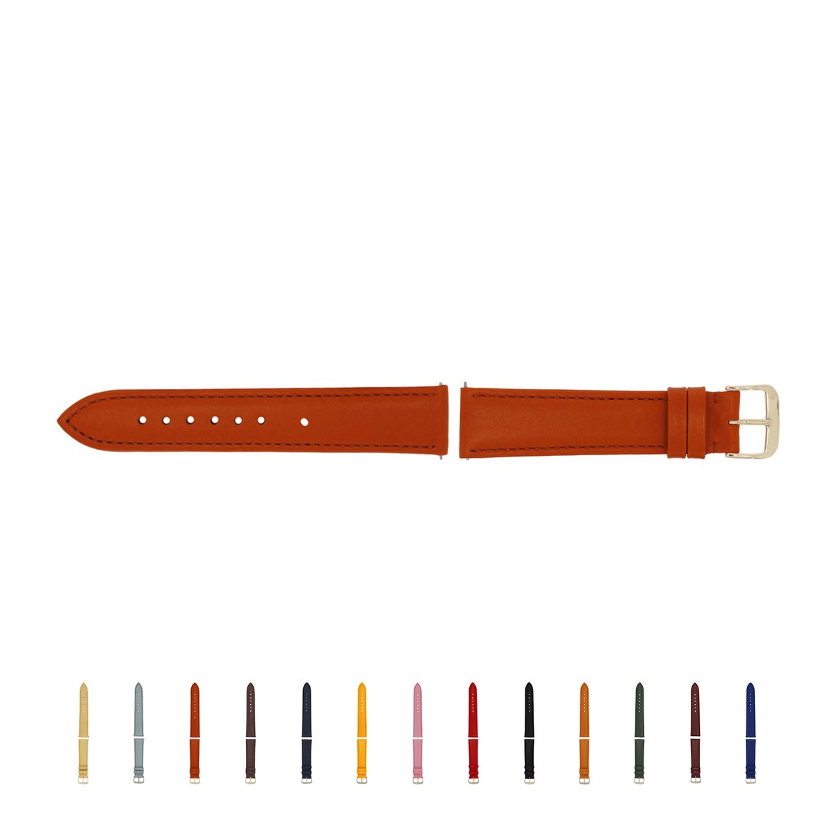 SELVA horlogeband, 14-24 mm, leer, verwisselbaar, vervangende band voor smartwatch, gemaakt in Duitsland