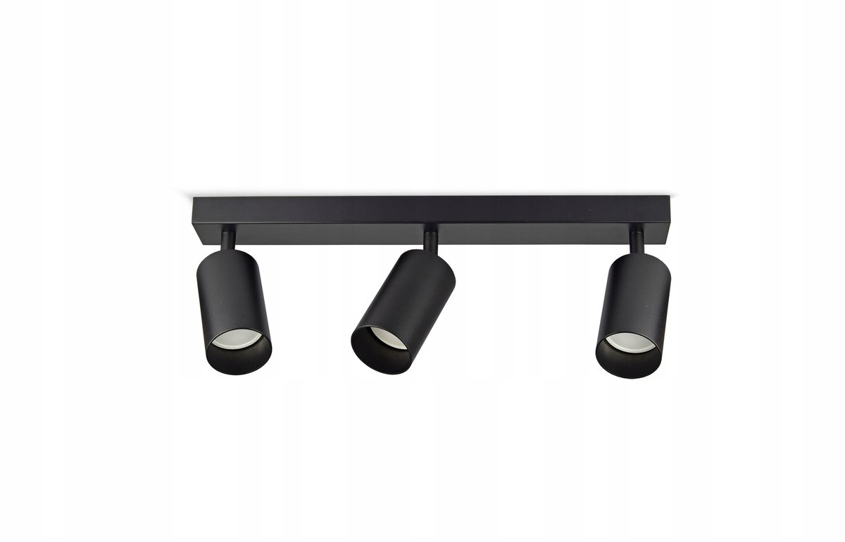 Moderne plafondlamp Zwart Metalen Spots GU10 - 3 lichtpunten