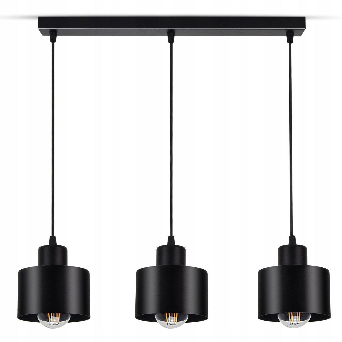 Twee lampen Wiszące Sufitowe LED E27 - 3 Klosze
