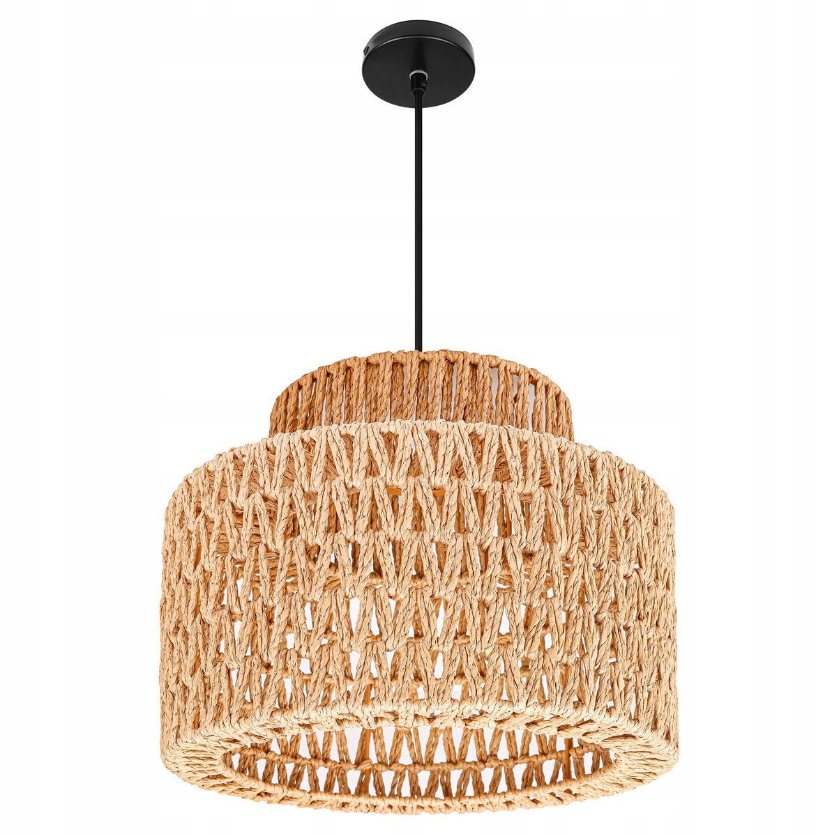 Bamboe hanglamp E27 gevlochten 30cm boho stijl