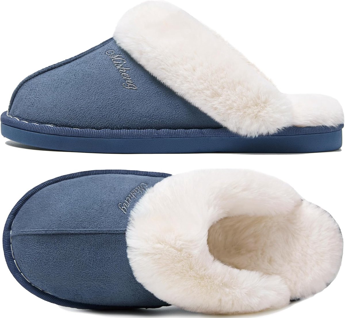 Warme Dames Sloffen met Traagschuim en Antislip - Comfortabele Huisschoenen voor de Winter