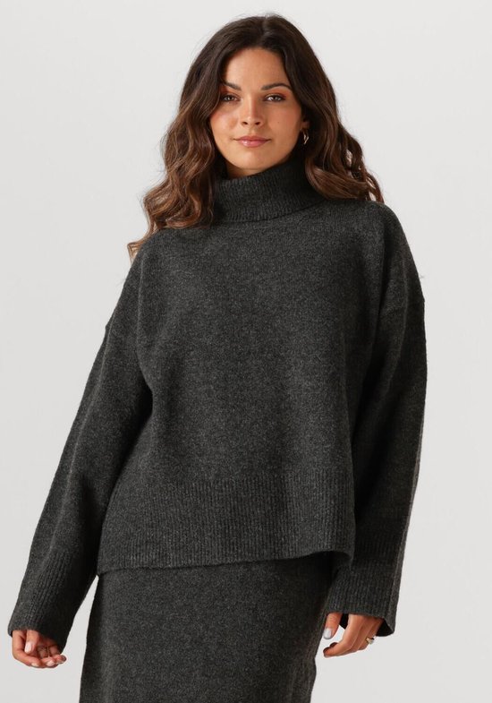 Notre-V Nv-gwenda Truien & vesten Dames - Sweater - Hoodie - Vest- Donkergrijs - Maat L