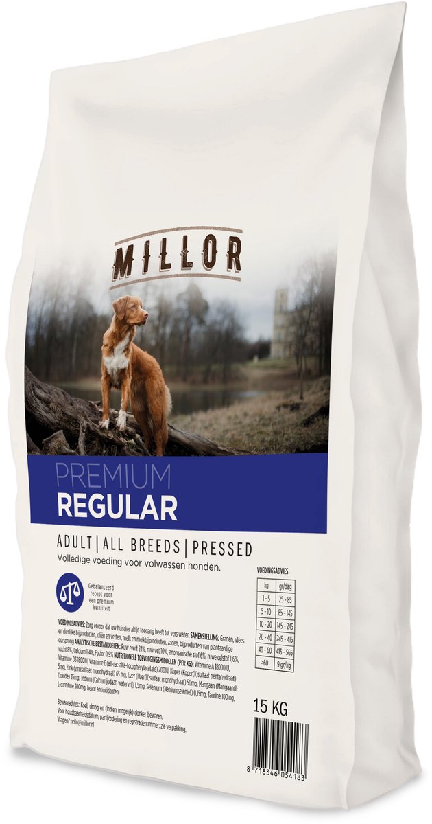 Hondenvoer Millor - Volwassen Honden - Dierlijke Proteïnen, 15kg