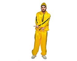 Trainingspak 90s Geel – Inclusief Jasje, Broek en Muts – Foute Party, Themafeest & Carnaval Verkleedkleding – One Size