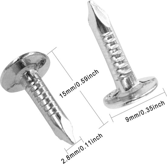 stalen nagel 2.0x20 mm 150 stuks kopen? | Popnagels stalen nagel 2.0x20 mm 150 stuks kopen? | Popnagels