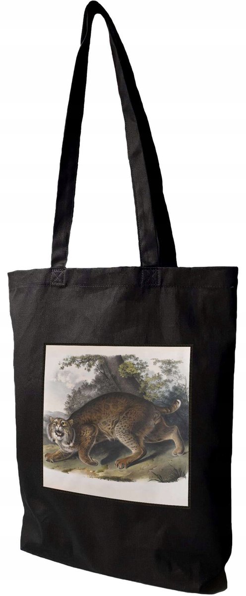 Duurzame katoenen shopper met 'Wildcat' print - Ruim & Stijlvol