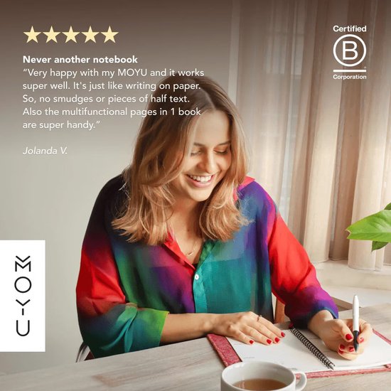 MOYU - Carnet Flower Vibes - Carnet effaçable A5 Premium