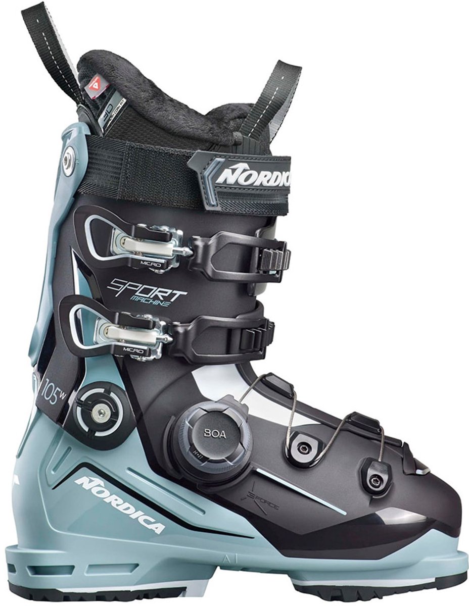 Nordica Sportmachine 3 105 W Boa Gw Alpineskischoenen Voor Dames 23.5 Vrouw Zwart