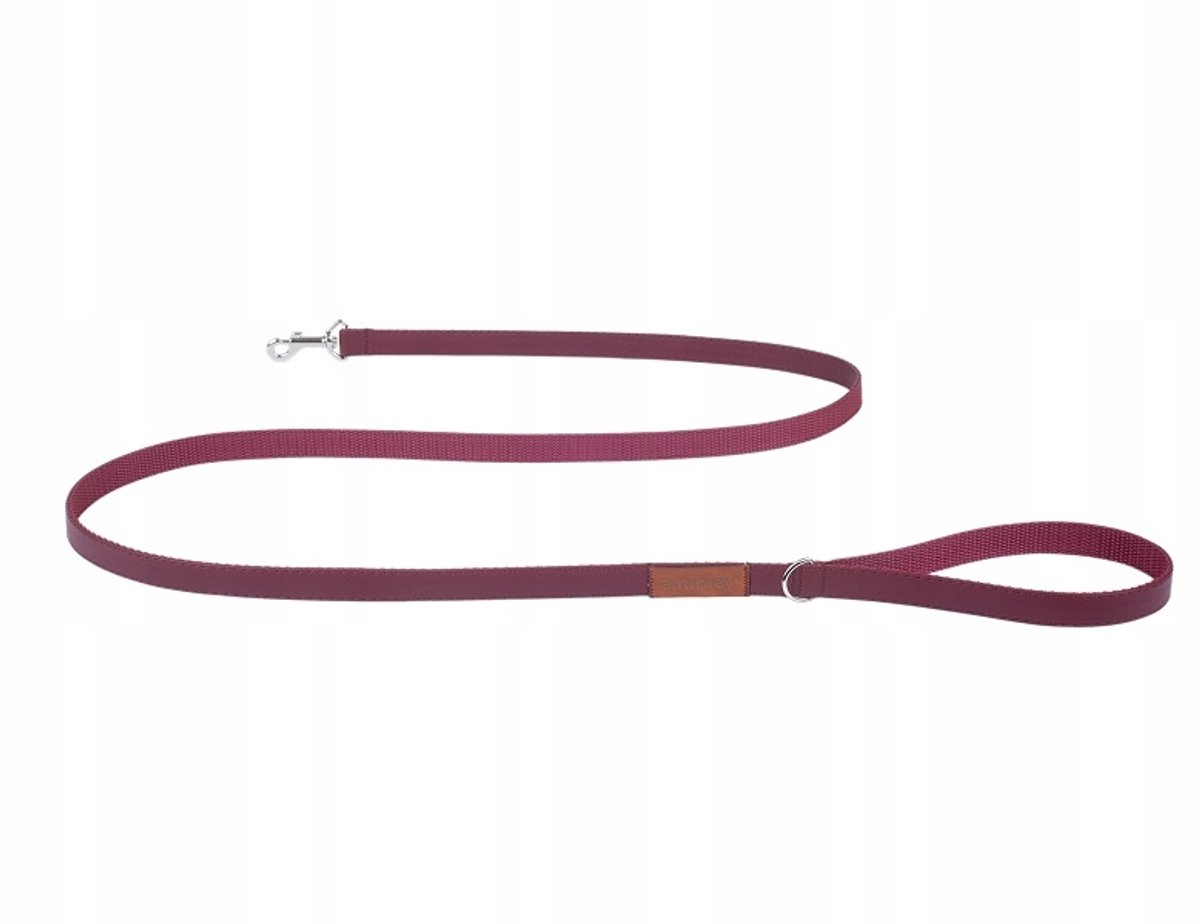 Amiplay Cambridge XL Leren Hondenhalsband Bordeaux 140x2,5 cm