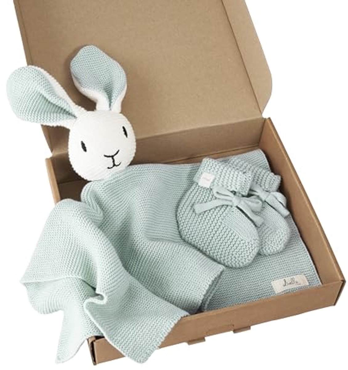 Knuffeldoek met sokjes voor pasgeborenen van biologisch katoen - Fluweelzacht en ademend, perfect voor babycomfort