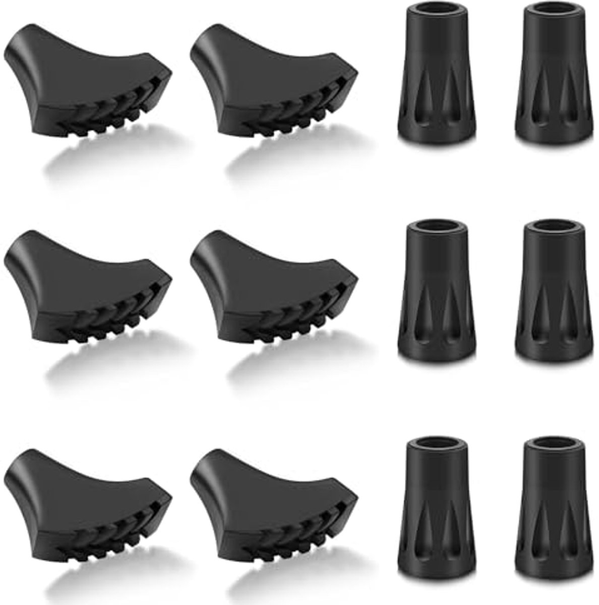 12 Stuks Vervangende Rubberen Buffers voor Wandelstokken - Antislip Demping voor Optimal Comfort