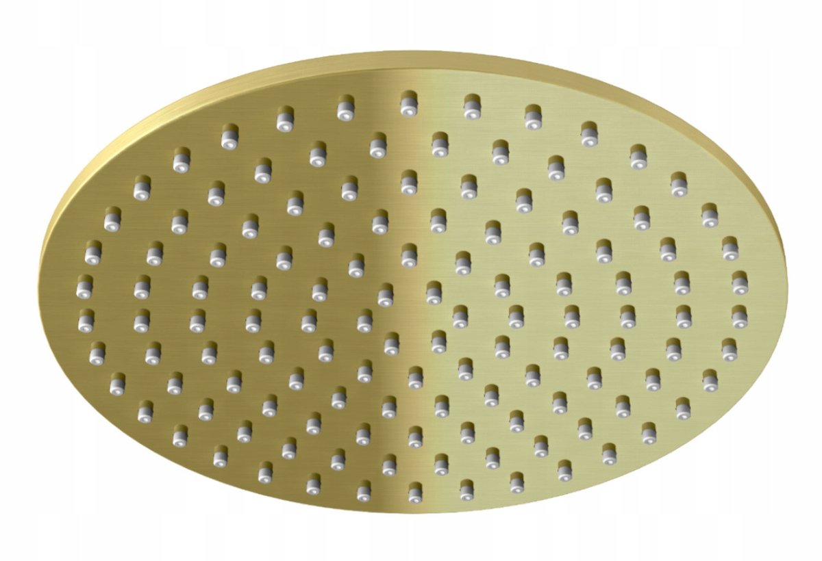 Kohlman Douchekop Rond Geborsteld Goud 30cm - Luxe Badkamer