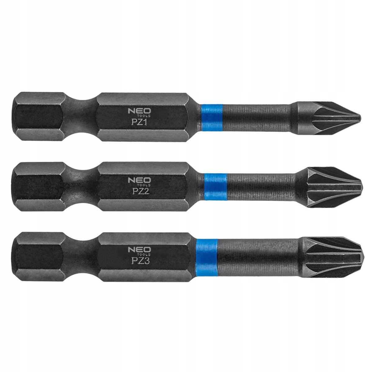 NEO TOOLS Slagbits PZ1/2/3 x 50 mm - Set bevat 3