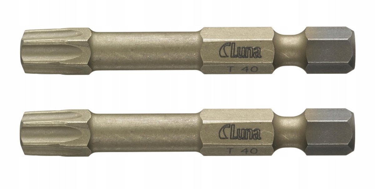 Luna Prime TX40 Torx Bits 50mm - 2 Stuks